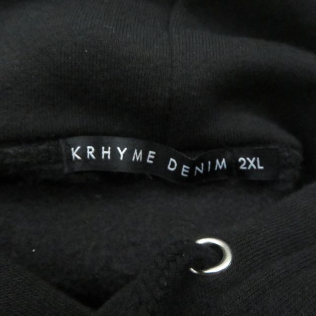 KRHYME DENIM HOODIE BLACK サイズXXL クライム デニム