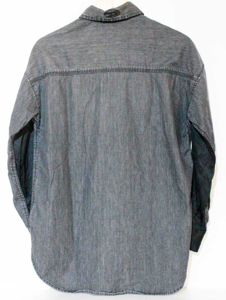 DIESEL レディース長袖シャツ 40 DIESEL|S-DOU-DNM-FL|長袖シャツ|40|黒 ブラック|A11470