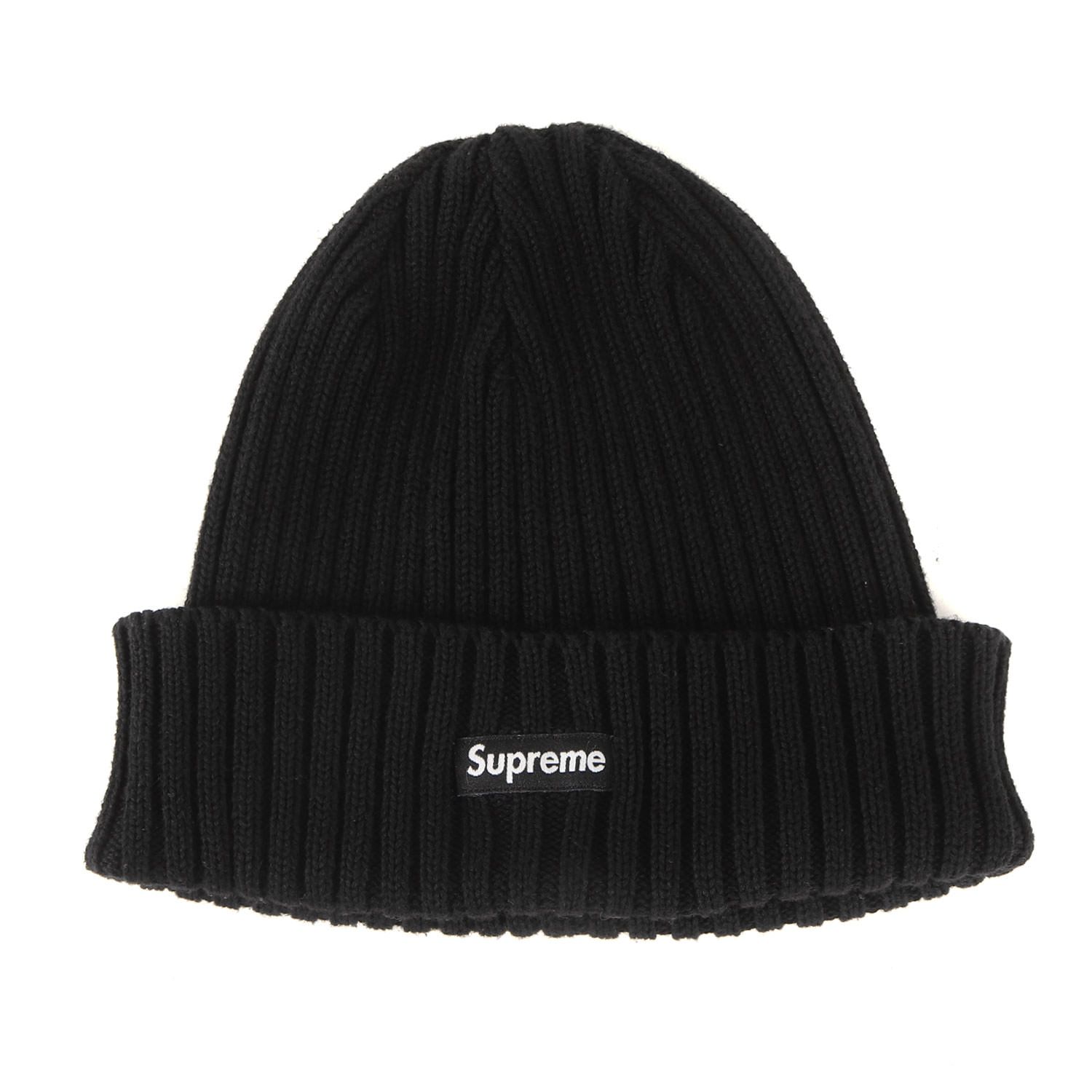 Supreme ニット帽 黒 100%コットン 完売品 - メルカリ
