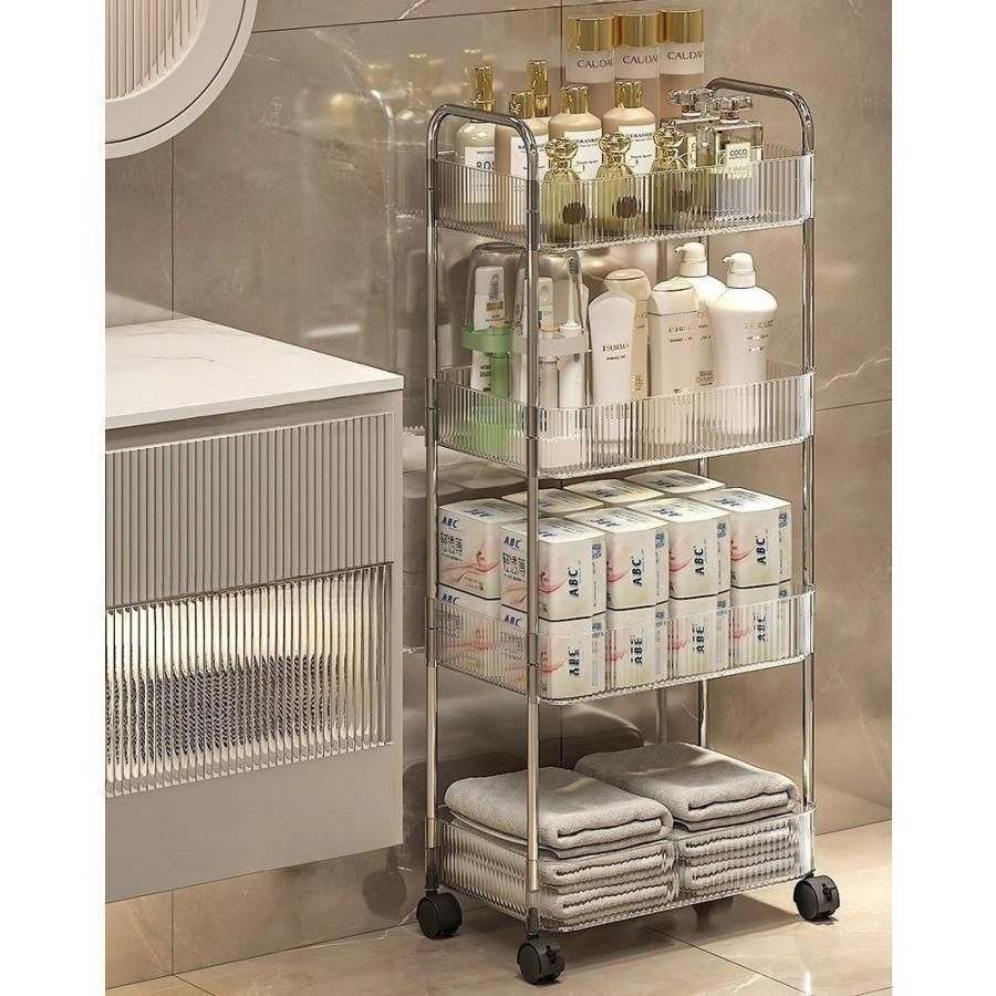 【新品・未使用】 キッチンワゴン両開き キャスター付き キッチン収納 新しい未使用 キッチンワゴン キャスター付き ワゴン ラック