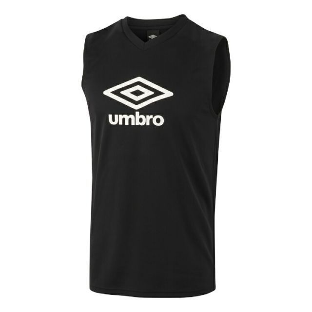 umbro アンブロ ノースリーブシャツ ブラック S UUUVJA66 BLK | スポーツ スポーツ用品 運動 服 衣類 ウエア トップス シャツ ノースリーブ 吸汗 速乾 デザイン ポリエステル 機能性 ロゴ サッカー 