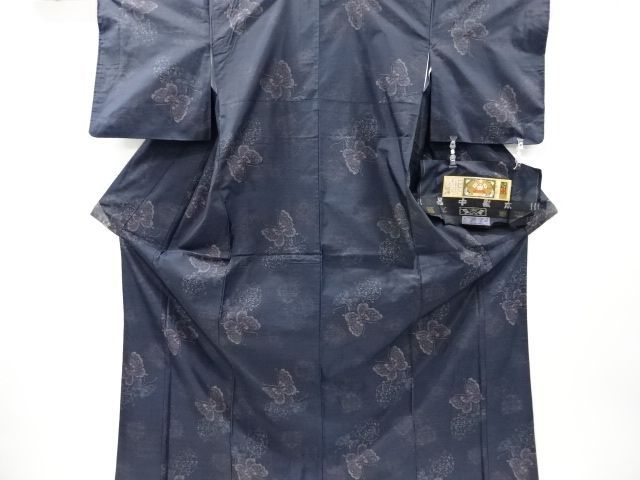 本場大島紬 都喜ヱ門 証紙付き 金ラベル 純泥染 茶泥 正絹