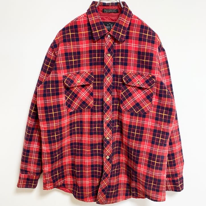 古着 used　Northwest Territory　長袖CPOシャツジャケット　チェック柄　キルティング　秋冬服