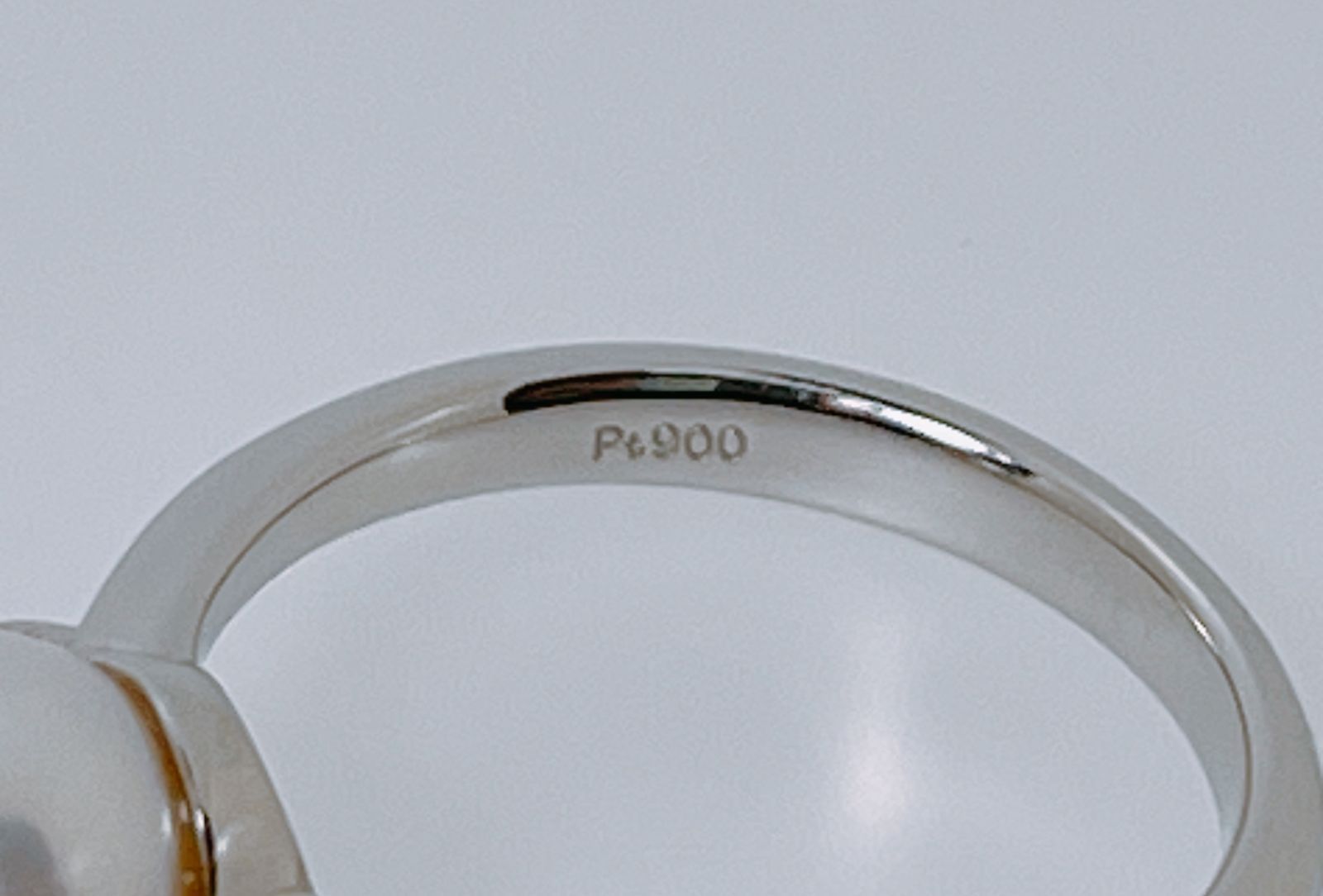 PT900　8㎜　アコヤパール　真珠　0.05ct　リング　白いパール　記念日有サイズ1270016003