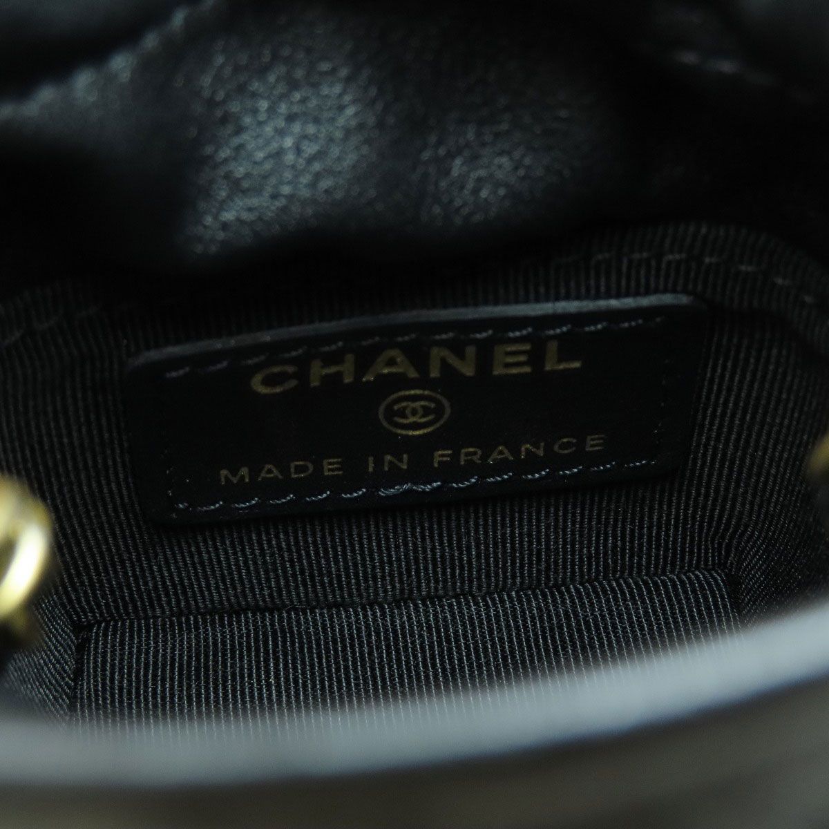 CHANEL シャネル チェーンショルダー マトラッセ 巾着 ゴールド金具