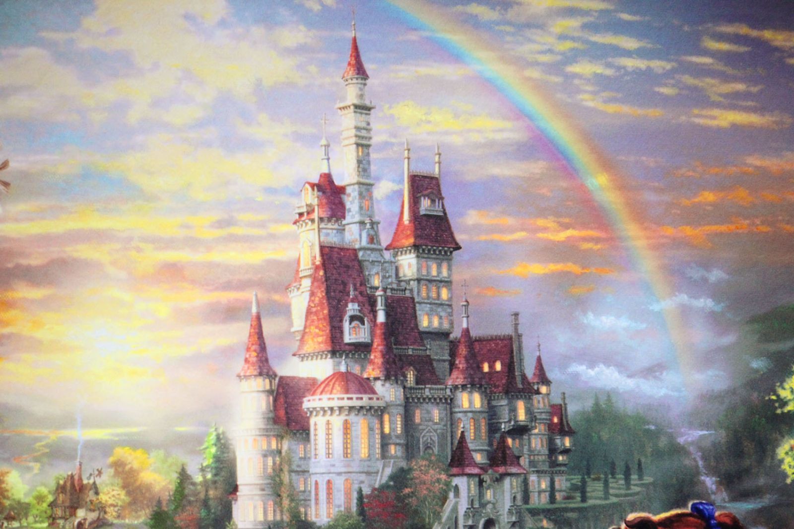 ディズニー/トーマス キンケード「美女と野獣/フォーリン ラブ」額縁2