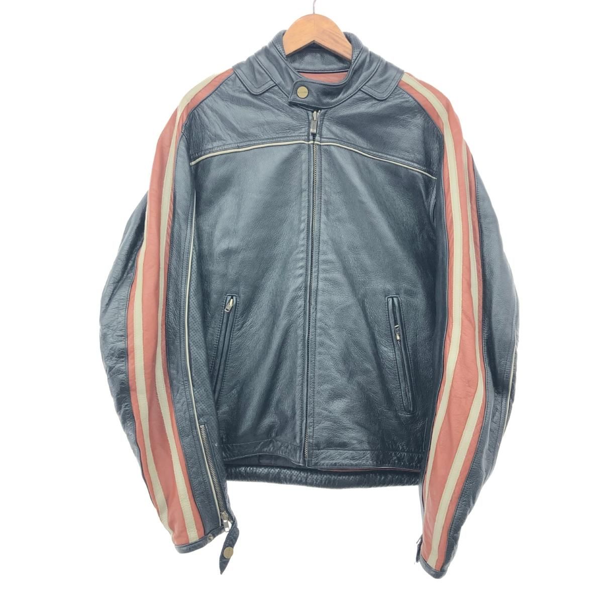 Wilsons Leather ウィルソンズレザー シングル レザージャケット サイズ M ブラック 牛革 メンズ 240001119244