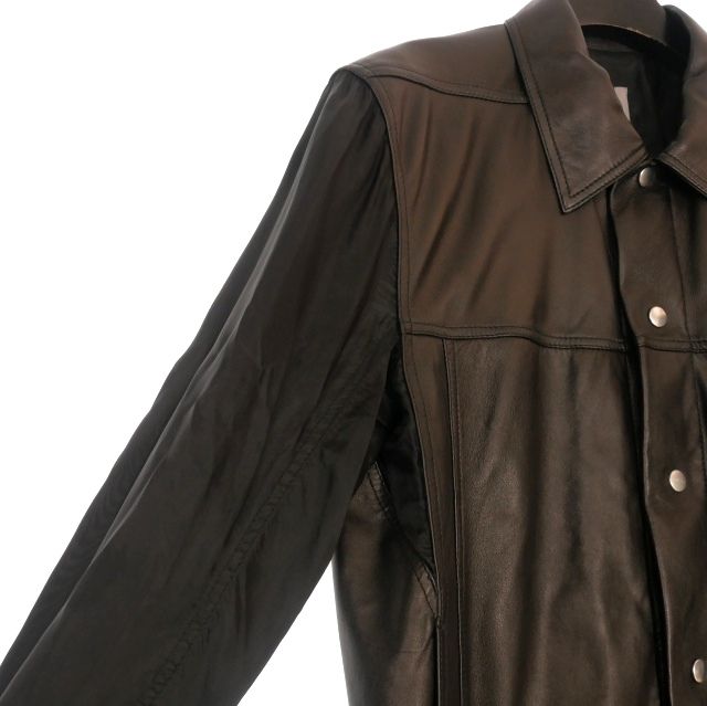 リックオウエンス Rick Owens 20SS 袖切替 レザージャケット ブルゾン