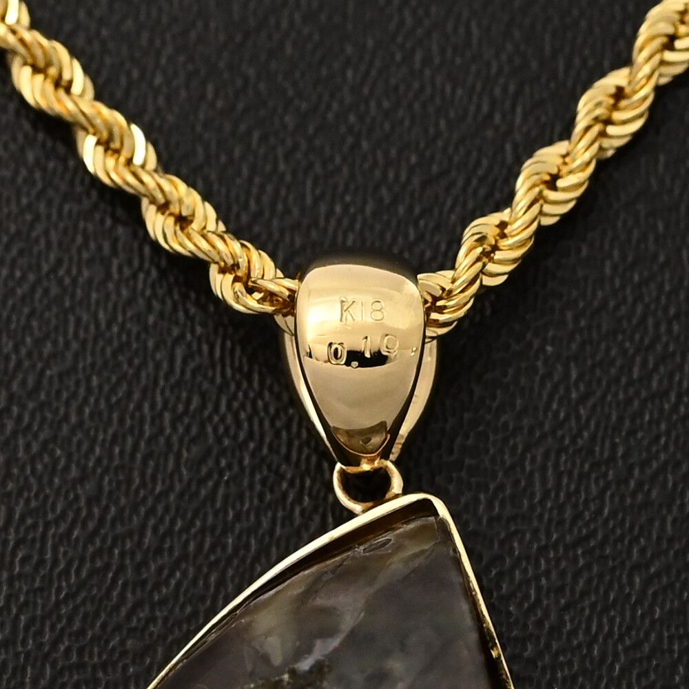 TA:0.10ct/アンモナイト タンザナイト ネックレス・ペンダント/鑑別