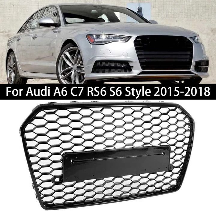 16-18年モデル アウディA6L RS6 改装グリル C7改良型後期14-18年モデル 無標デザイングリル
