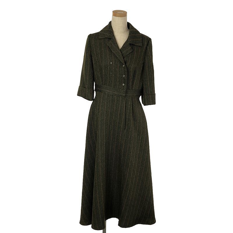 美品】 foufou / フーフー | open collar herringbone one piece