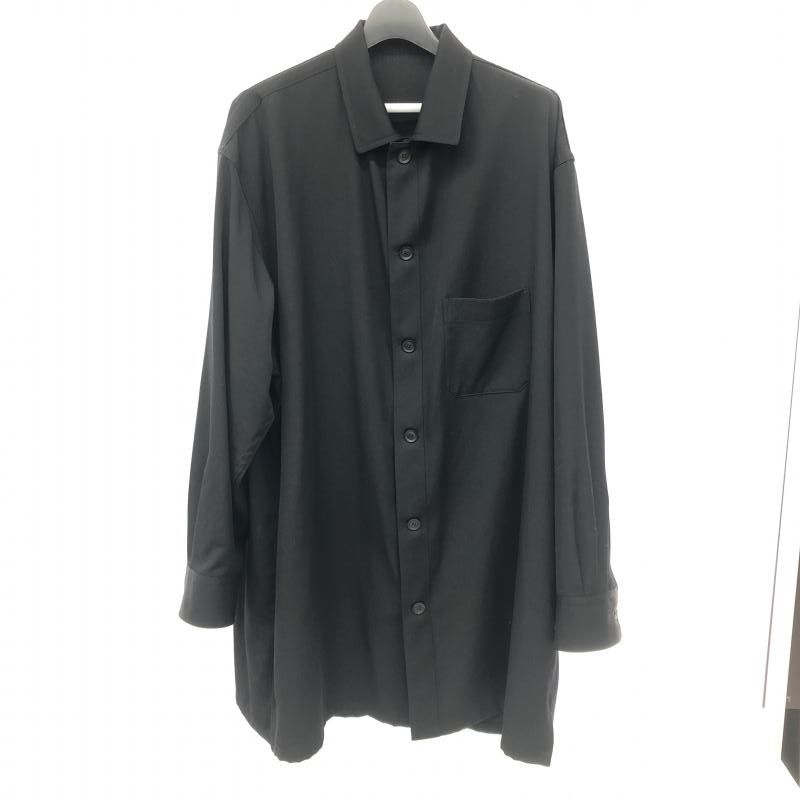 yohji yamamoto pour homme17ssレーヨンギャバブラウス 新品 Yohji Yamamoto POUR HOMMEシワギャバビッグブラウス