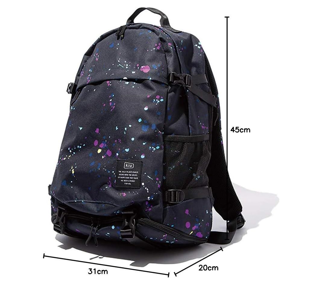 KiU キウ 600 D バッグパック はっ水 撥水 防水 大容量 リュック 22 L シューズポケット 通勤 通学 アウトドア フェス かわいい おしゃれ メンズ レディース 男女兼用 マルチ スプラッシュ K 111-189