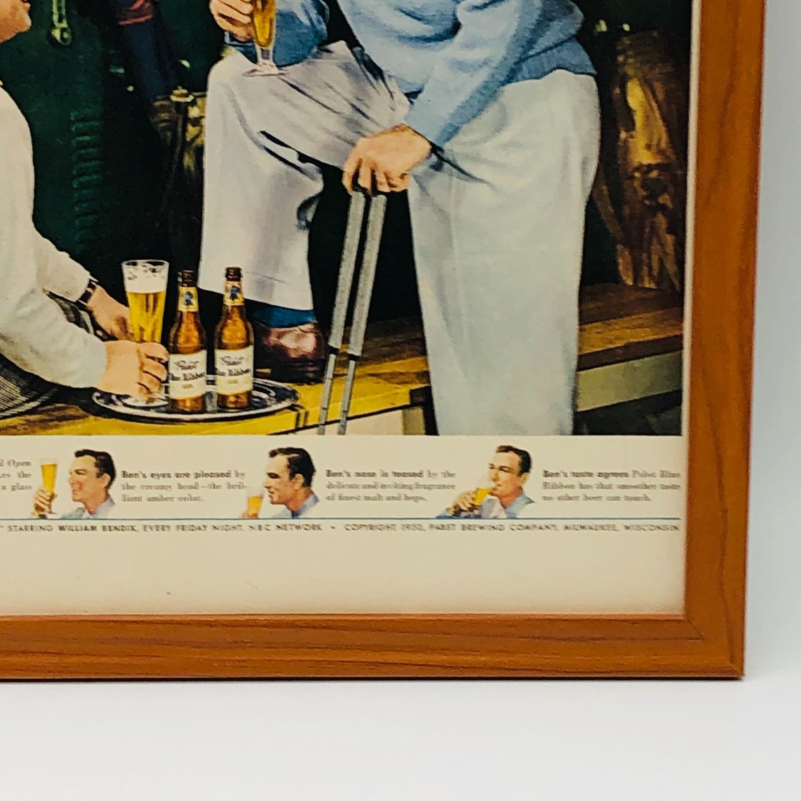ビンテージ 広告 ポスター フレーム付 『 パブストブルーリボン 』 1950's ※当時物 オリジナル アメリカ 輸入雑貨 ヴィンテージ  アドバタイジング レトロ ( AZ1745 ) - メルカリ
