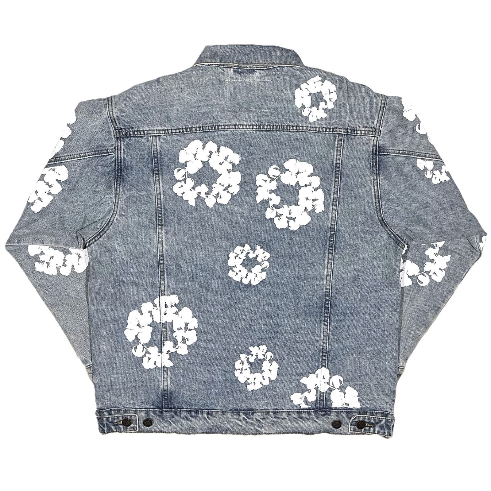 デニムティアーズ リーバイス フラワー デニムジャケット ビンテージグレー XL デニムティアーズ リーバイス フラワー デニムジャケット