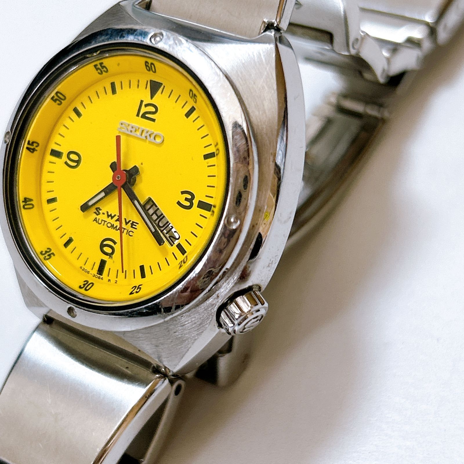 SEIKO S-WAVE SKX301イエロー文字盤 稼動品 自動巻き SEIKO S-WAVE SKX301イエロー文字盤 稼動品 自動巻き 楽天市場
