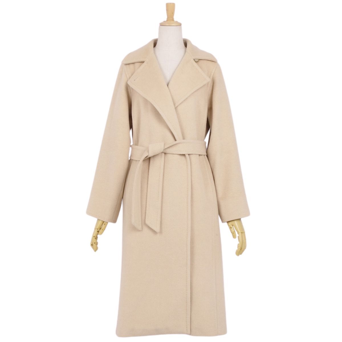 MaxMara マニュエラ　白タグコート MaxMara【極美品】XL マニュエラ 白タグ ベルト付 スーパー