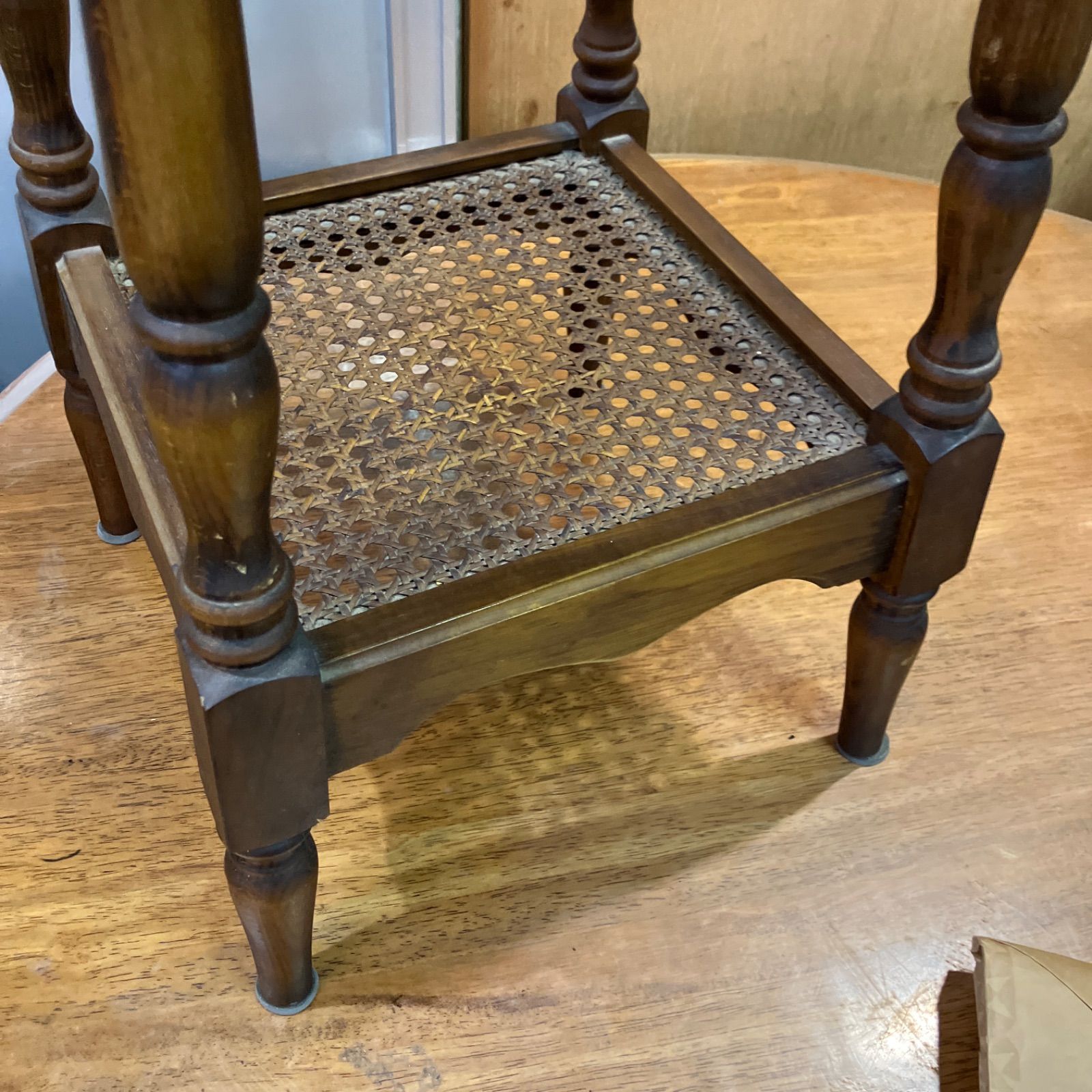 カリモク家具 コロニアル 花台 電話台 クラシカル サイドテーブル