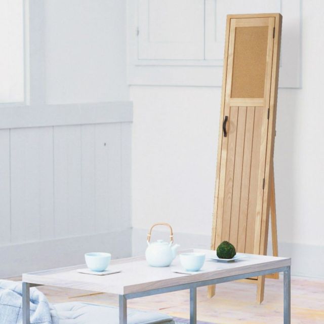 新品】アタ 新聞入れ 小物収納 大型バスケット 花柄入り アタ細工 バリ