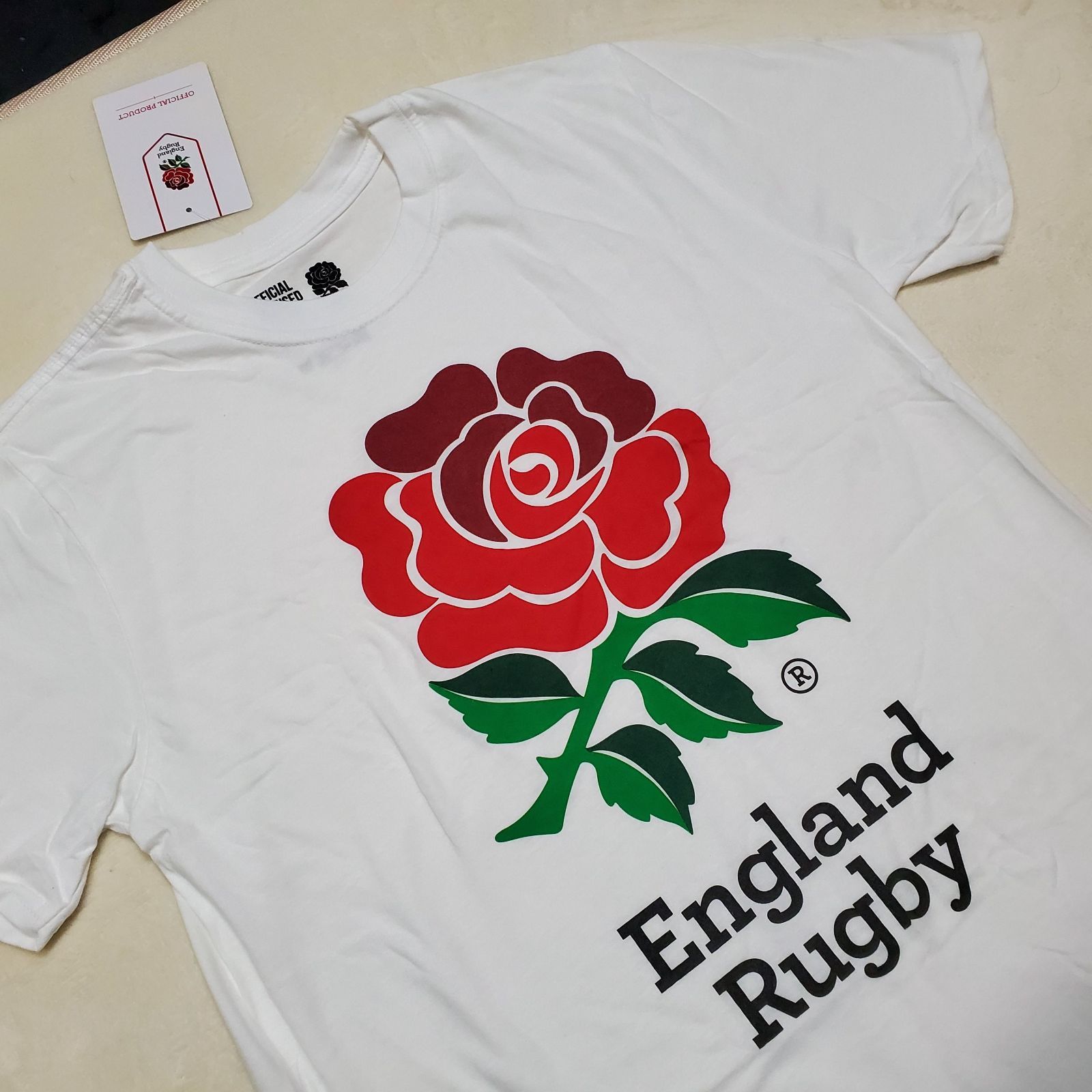新品 ラグビー イングランド代表 Rugby Tee 半袖Tシャツ 綿 花 - メルカリ