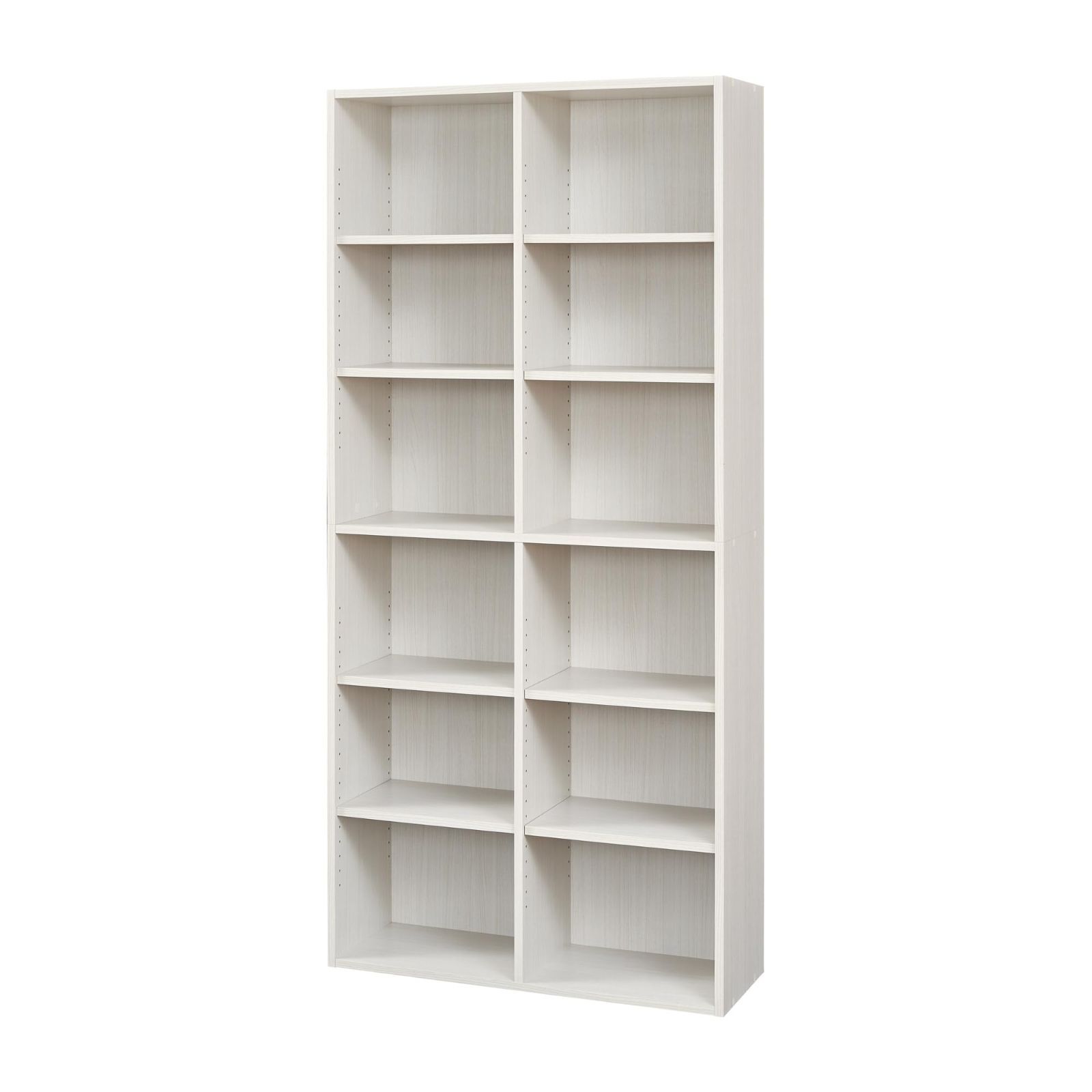 数量 白木目 ホワイト ワイドサイズ ベーシックデザイン たっぷり収納 同シリーズで組み合わせ自由自在 幅83.5×奥行29.2×高さ179.7cm 整理棚 本棚 FUL-1885WH シェルフ フリーラック フルニコ 白井産業