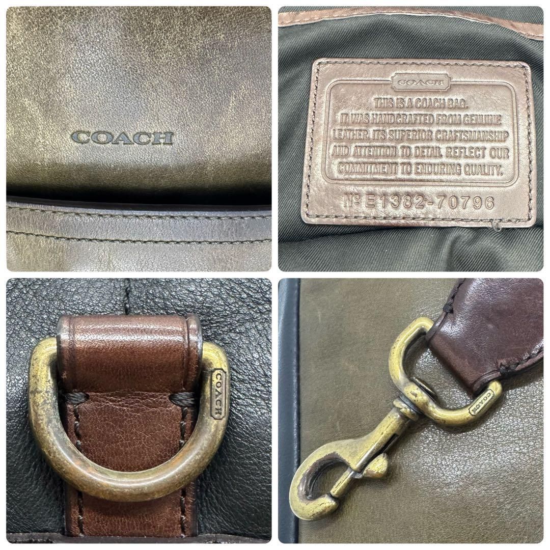 COACH コーチ レザー ブラウン ボディバッグ ワンショルダー