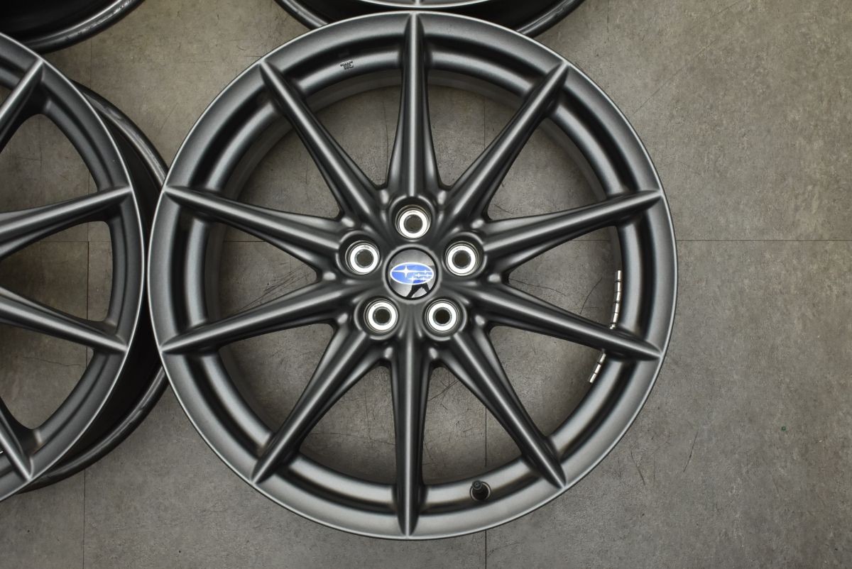 程度良好 スバル ZD8 BRZ Sグレード 純正 18in 7J 48 PCD100 4本セット ZN8 ZN6 86 ZC6 インプレッサ XV フォレスター 流用にも TRITUETUBI_COM