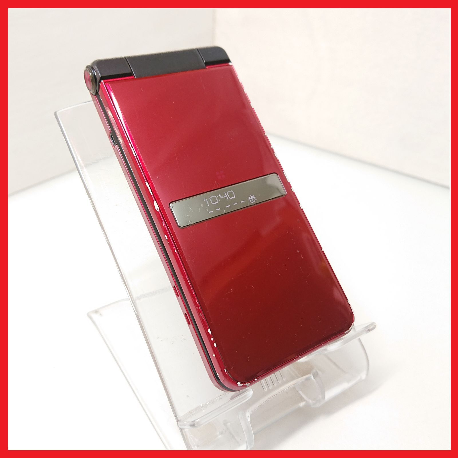 au KDDI SHF34 レッド AQUOS K ガラケー