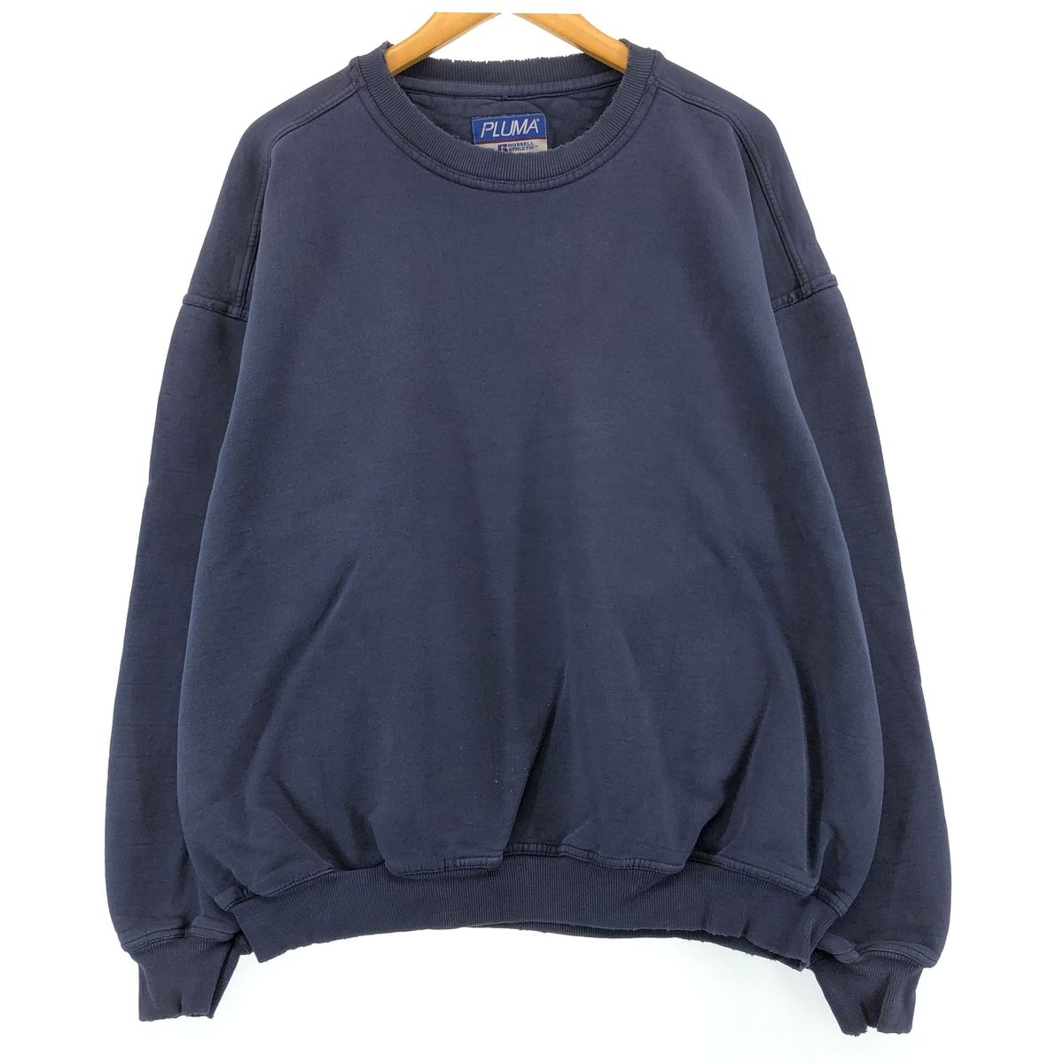 古着 90's PLUMA バイ ラッセル ブランク スウェット ブラック 黒 古着