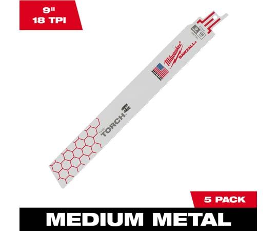 【新品・2営業日で発送】ミルウォーキーツール・ジャパン ミルウォーキー TORCH金工用レシプロソーブレード 18TPI 229mm(5本パック) (48005788 7317)