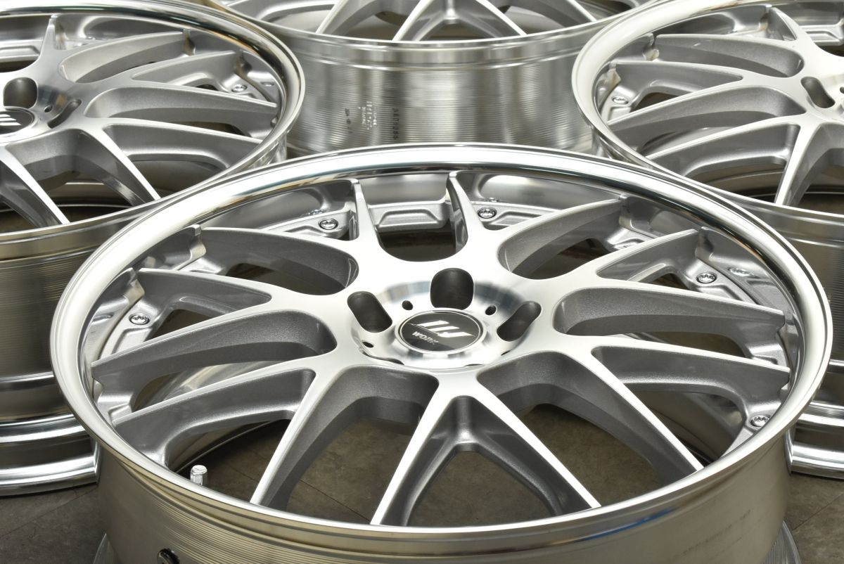 程度良好 WORK ランベック LM7 20in 8.5J 53 PCD114.3 オデッセイ ヴェゼル CX-60 CX-80 フォレスター クロストレック ワーク LANVEC