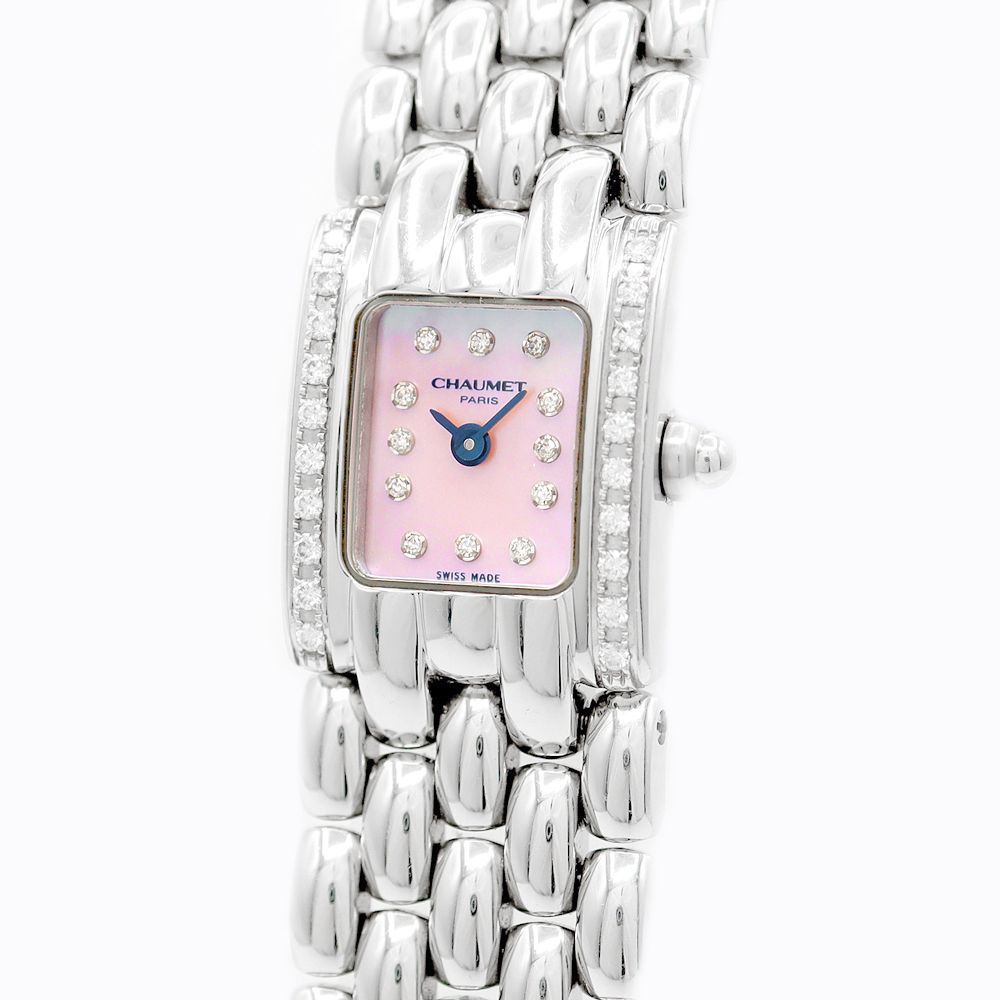 電池交換済 CHAUMET ショーメ ケイシス ダイヤベゼル 12Pダイヤ ピン