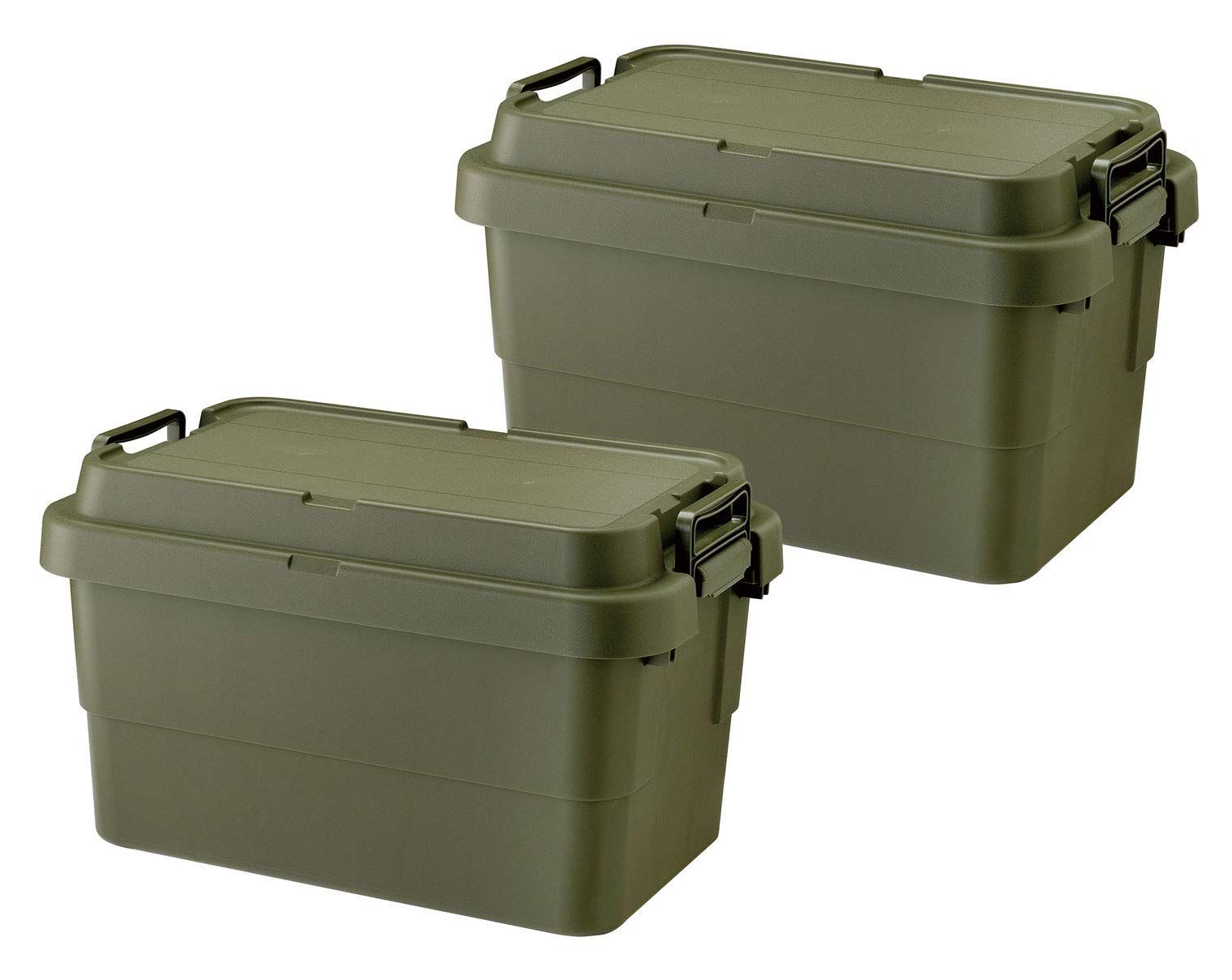 リス 収納ボックス スタッキング トランクカーゴ グリーン 50L 日本製 TC-50S 2個セット