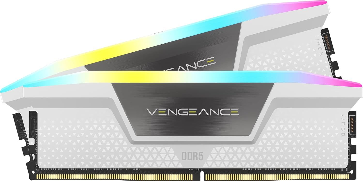 CORSAIR DDR5-6000MHz デスクトップPC用メモリ VENGEANCE RGB DDR5 16GB×2枚 ホワイト