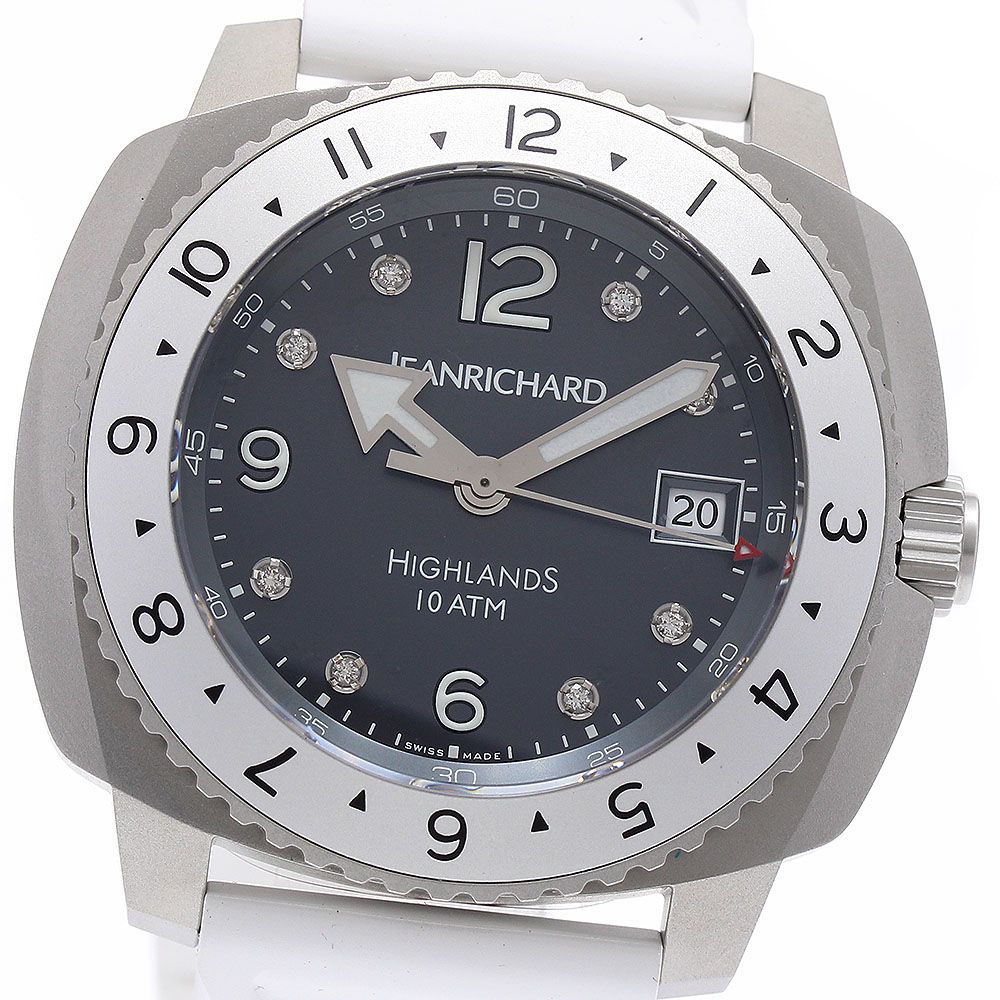 ジャンリシャール JEANRICHARD 60150-2|60150-11-21A-AC7D ハイランド デイト 8Pダイヤ 自動巻き メンズ 保証書付き_899275