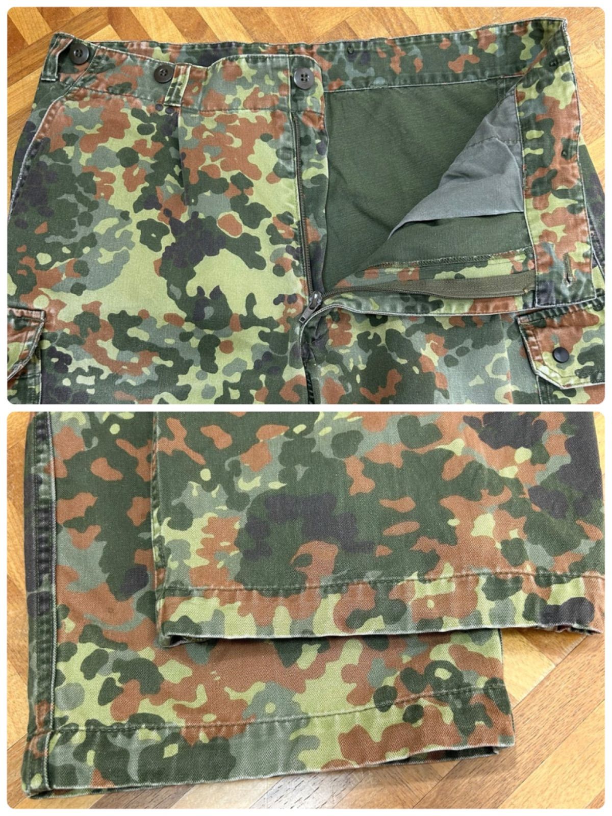 ドイツ軍 German army フレクターカモ 迷彩柄 カーゴパンツ ミリタリーパンツ ユーロ ミリタリーmilitary 輸入古着 海外古着【S69-5】