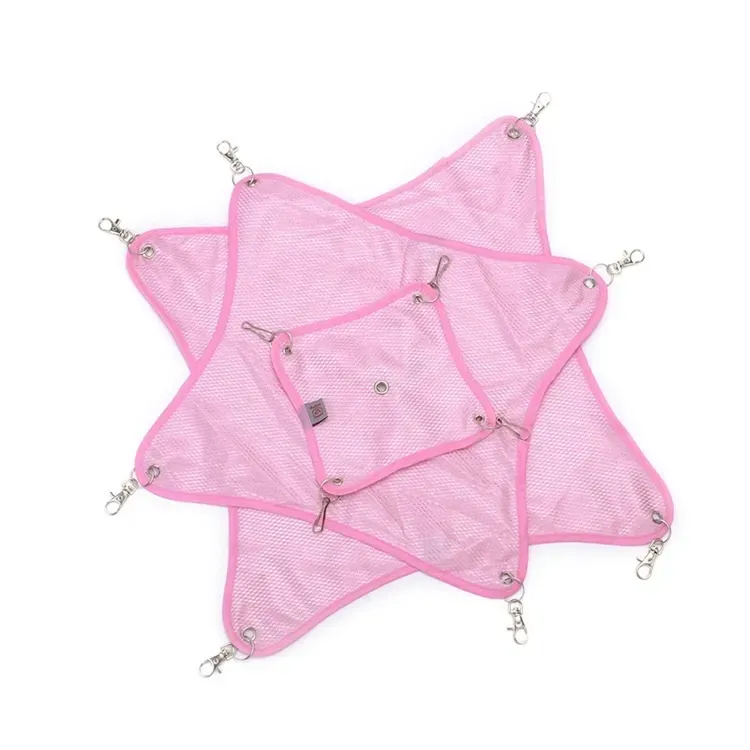 ＊新品＊ハムスター用 ハンモック 　Mサイズ　イエロー　 ピンク　ブルー　 吊りベッド　 ハムスター　 子猫　 メッシュ　 夏用 　通気性◎ G173