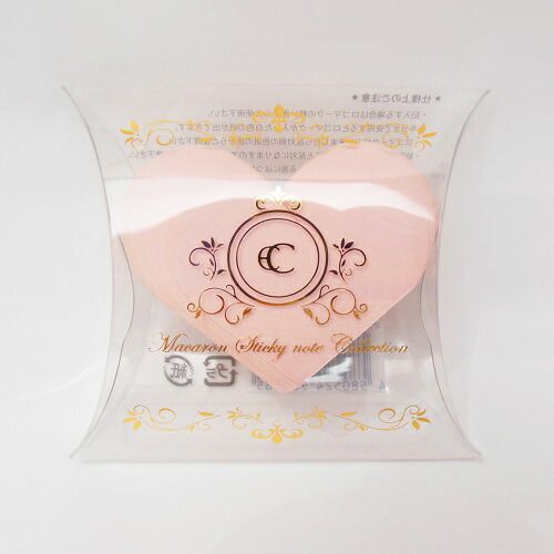 送料無料! まとめ クルーシャル 付箋 マカロン付箋 ハート pink S180022P ×15セット 品数豊富。
