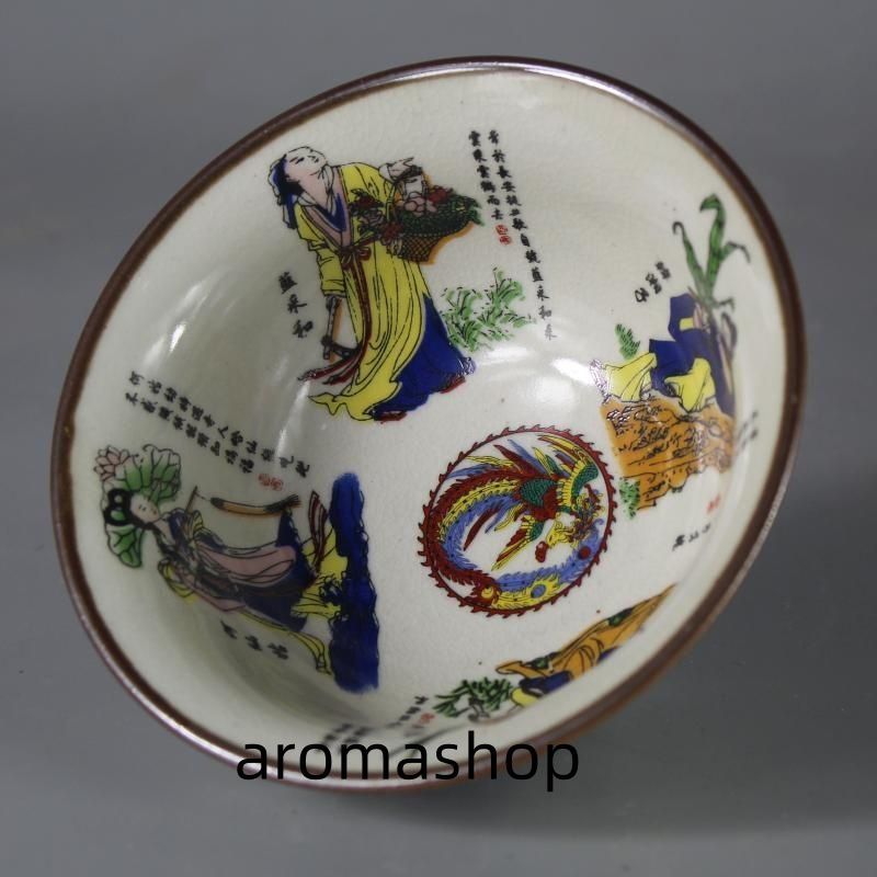 粉彩八仙過海図提梁茶壺  景徳鎮 陶磁器 装飾品 現代工芸品美術品 置物 清乾隆粉彩人物八仙碗 茶碗 景徳鎮 陶磁器 装飾品 現代工芸品