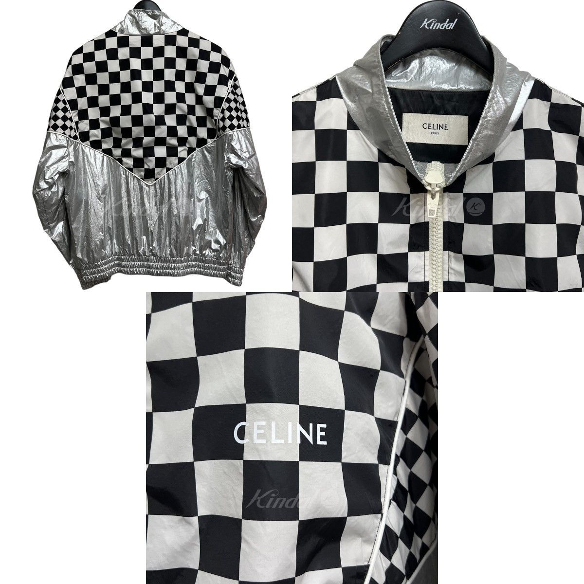 CELINE2021AW ルーズチェッカーボードブールブルゾン8071000110909