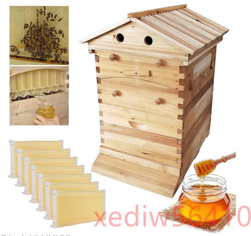 品質保証 蜜蜂巣箱 ミツバチ巣箱 蜜蜂飼育箱 蜂の巣 ミツバチ飼育箱 ミツバチ養殖 ミツバチの採蜜 巣礎 巣脾 自動フレーム 養蜂用具