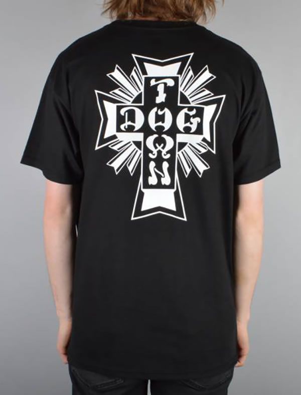 Dogtown Skateboards (ドッグタウン) Tシャツ Cross Logo T-Shirt Black / White