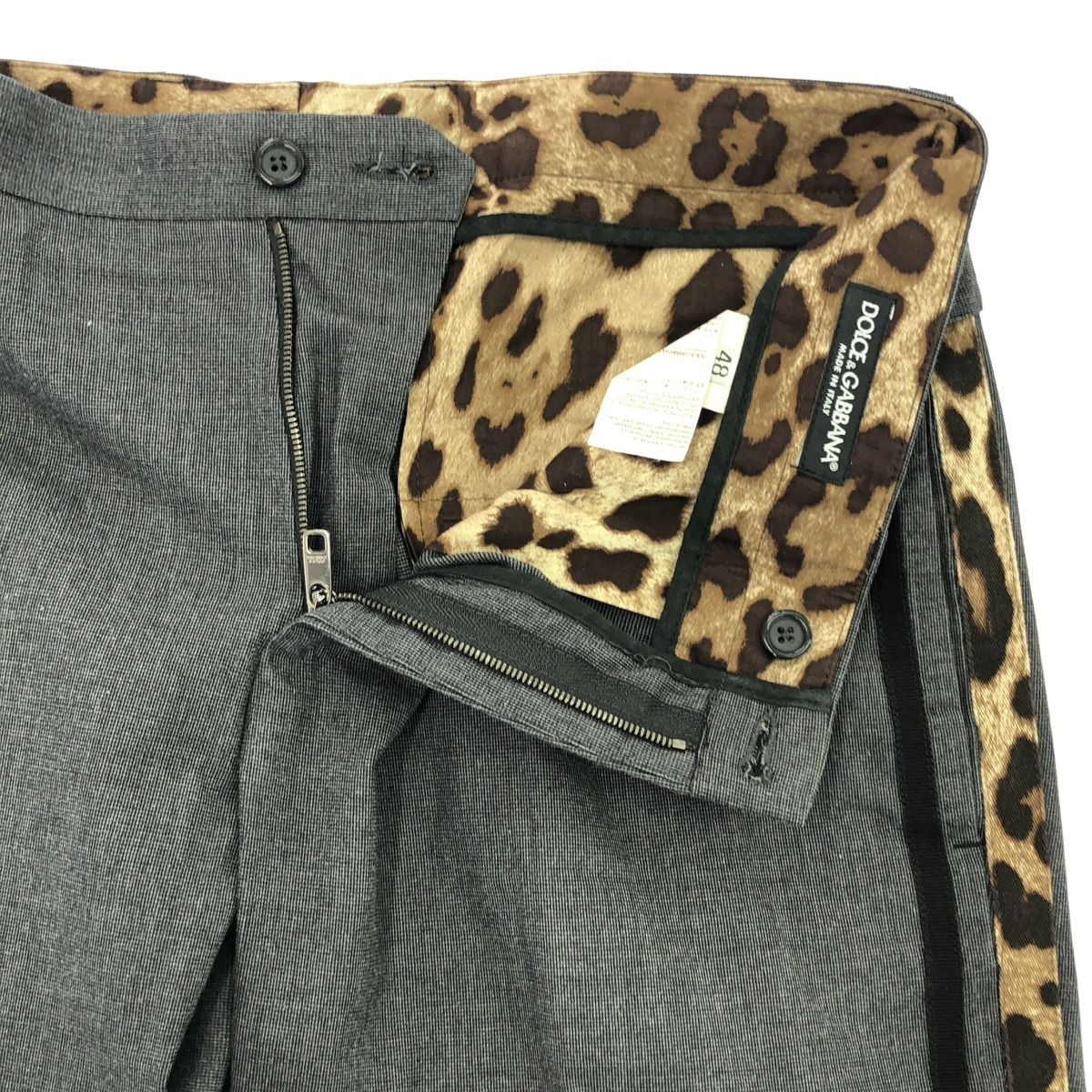DOLCE&GABBANA ドルチェ＆ガッバーナ レオパードラインコットン 