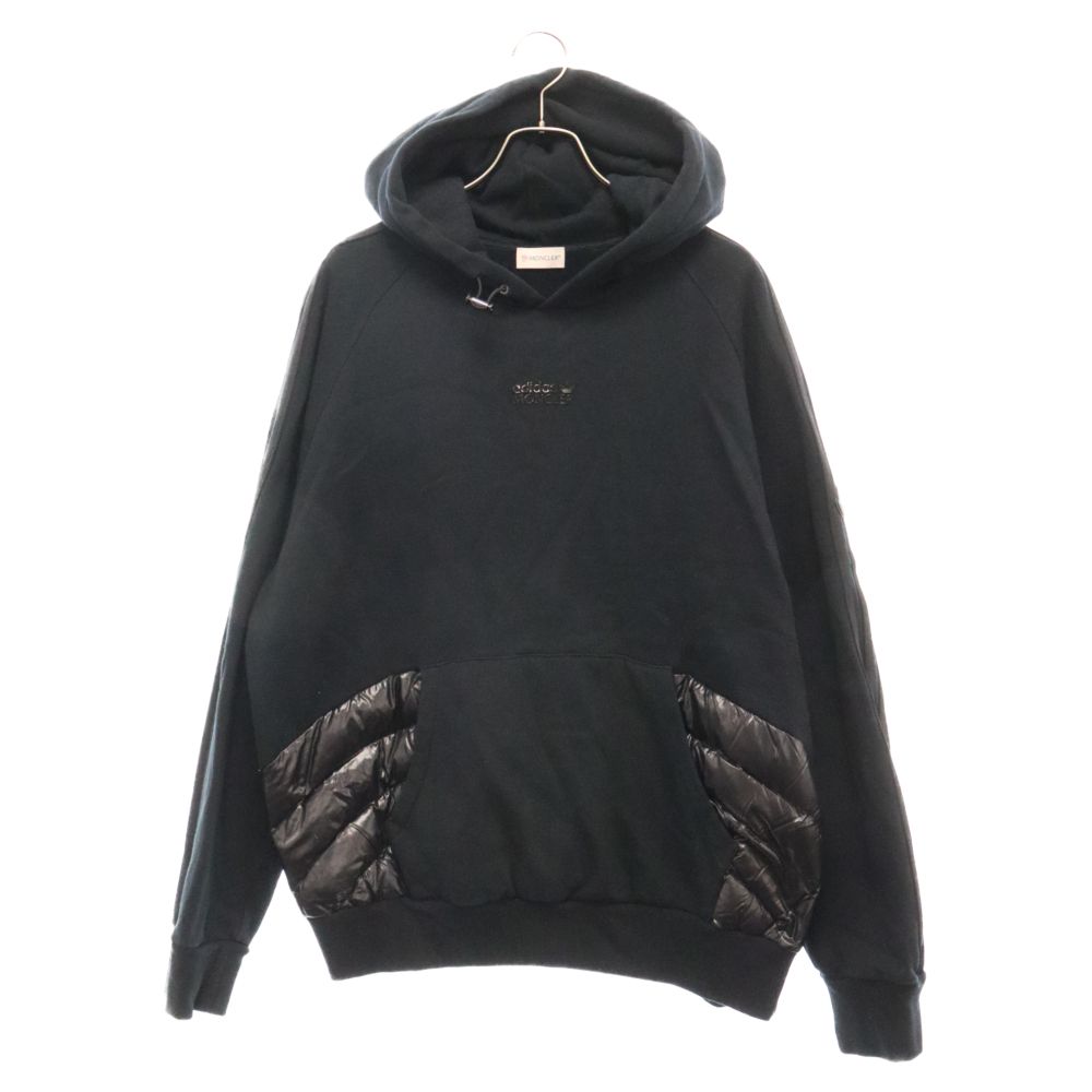 MONCLER (モンクレール) ジーニアス アディダス ダウン切替 スウェットプルオーバーパーカー I209S8G00004 ブラック