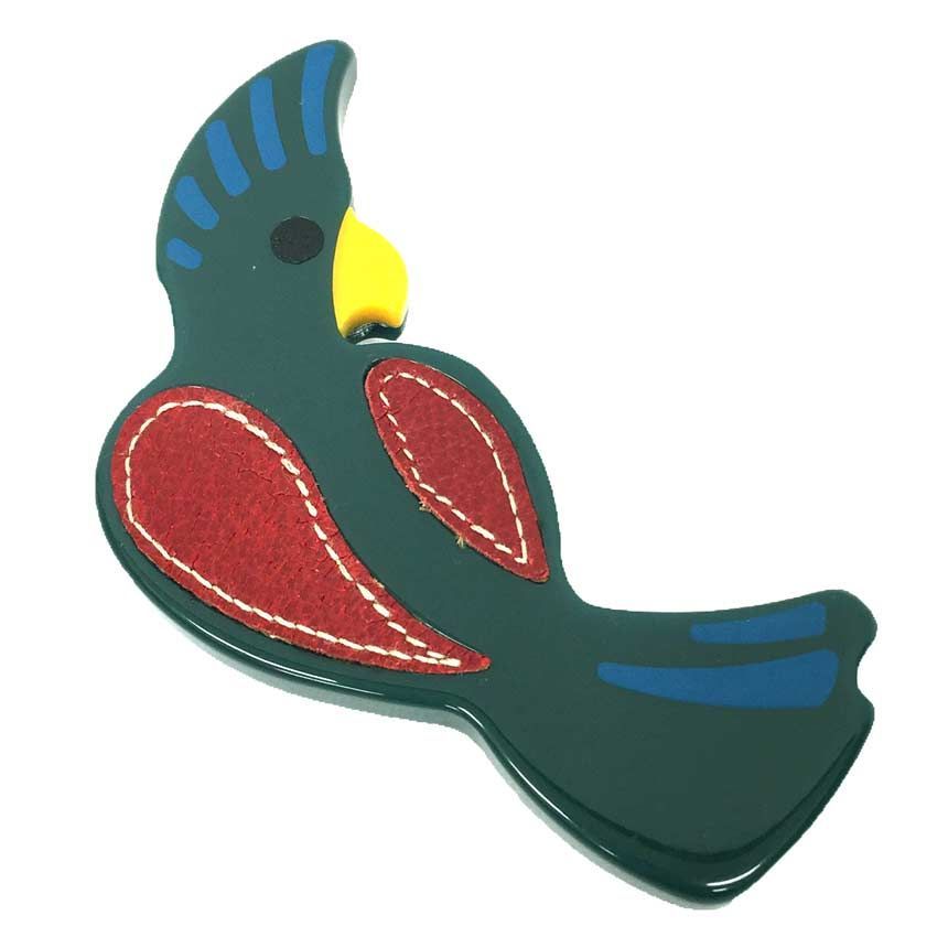 PRADAプラダ鳥ブローチコサージュクリップタイプaq10472