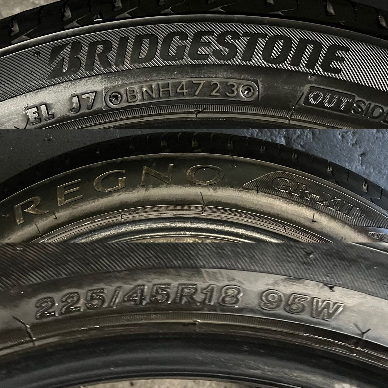 2023年製 約7〜7.3分山 ブリヂストン BRIDGESTONE レグノ REGNO