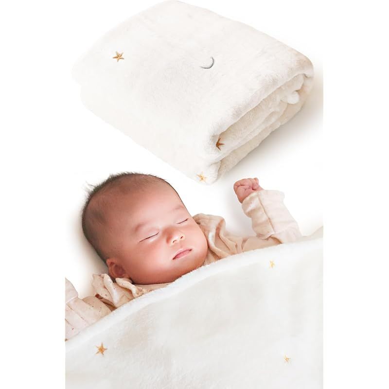 【ベビモに掲載】 コペルタ ベビー毛布 ベビー ブランケット 子供 毛布 【90×130 両面マシュマロフランネル 丸洗い可能 ホルムアルデヒド0.00】 (月と星)