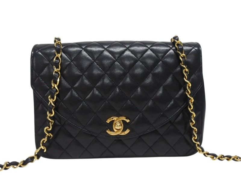 極美品 CHANEL シャネル ハーフムーン マトラッセ22 Sフラップ S