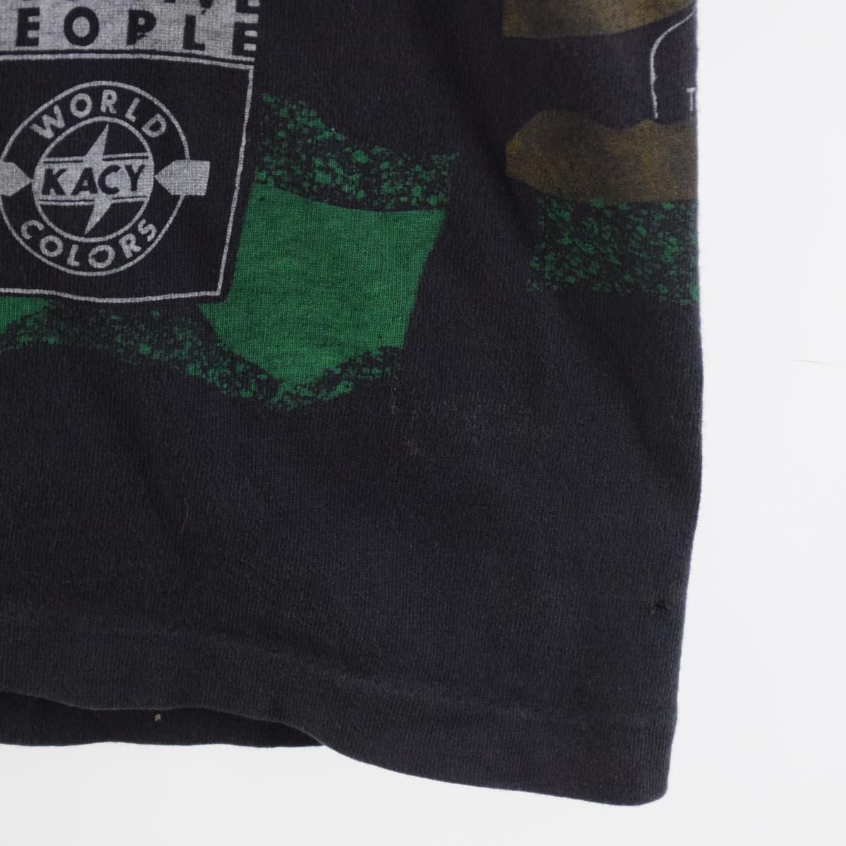 古着 90年代 KACY WORLD COLORS POSITIVE HISTORY 両面プリント 偉人T 