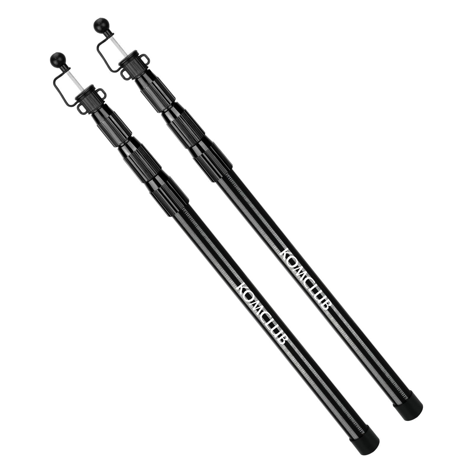 2本 KOMCLUB タープポール テントポール 伸縮式タープポール 伸縮85cm